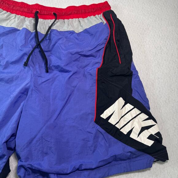 Nike Throwback Basketball Shorts XXL Purple Red Grey Black 90s Vibes Retro - Picture 1 of 11